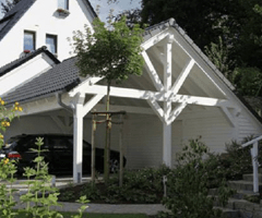 Spitzdach Carport