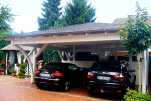 Walmdach Carport